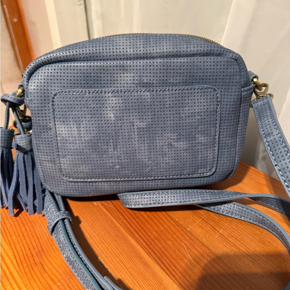 Anthropologie Slate Blue Crossbody Bag